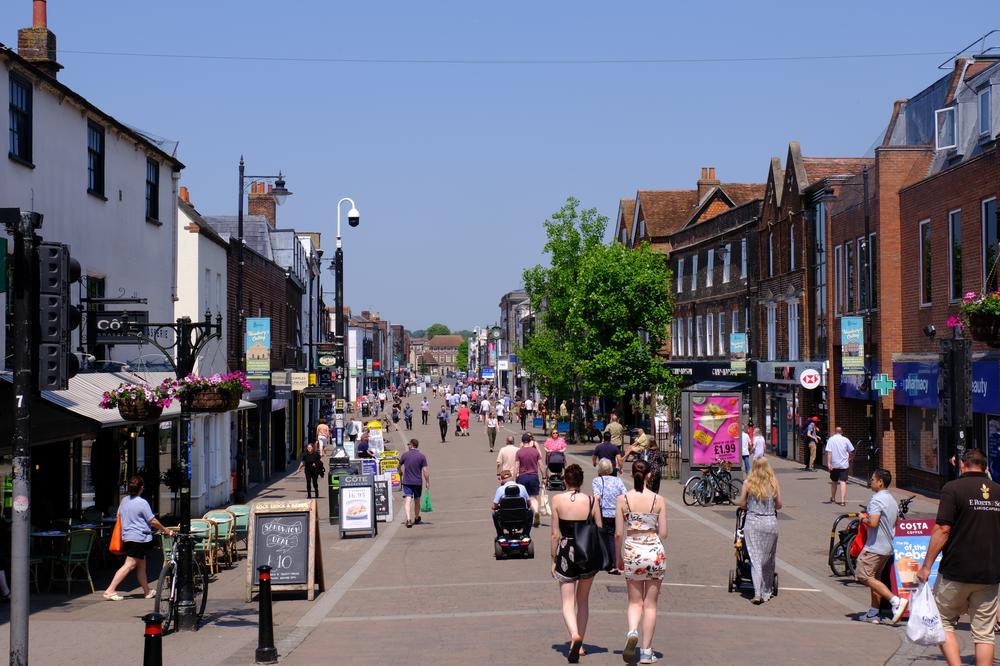 The high street in Newbury