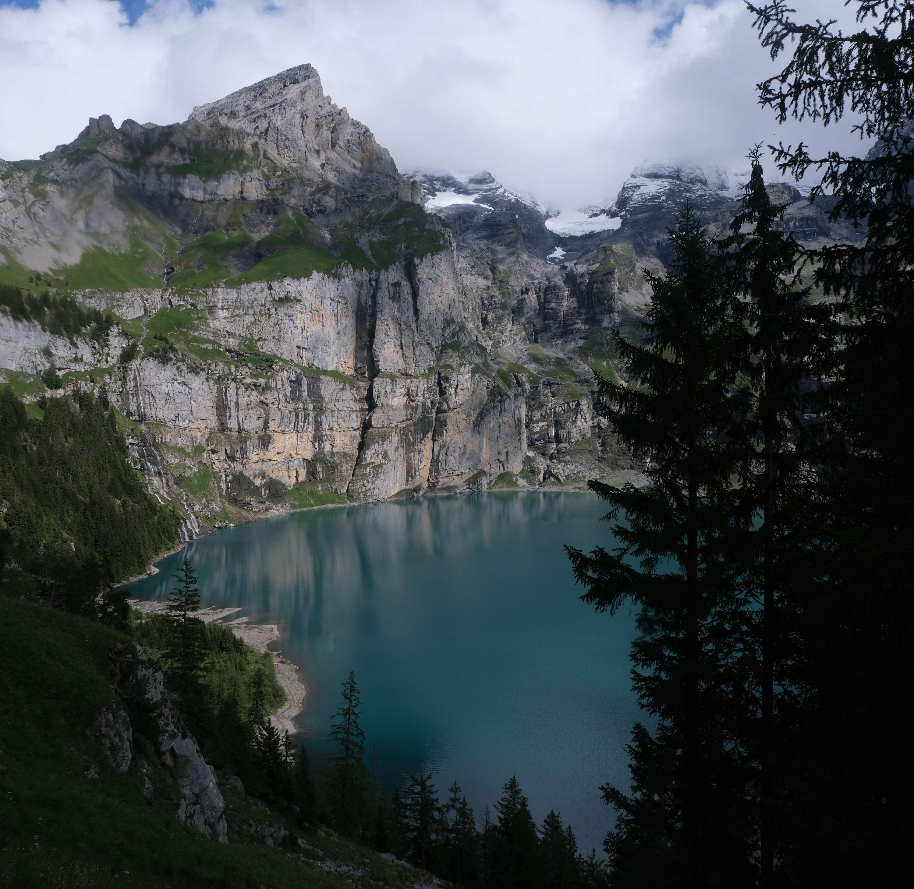Looking across Lake Öschinensee near Kandersteg, Switzerland 