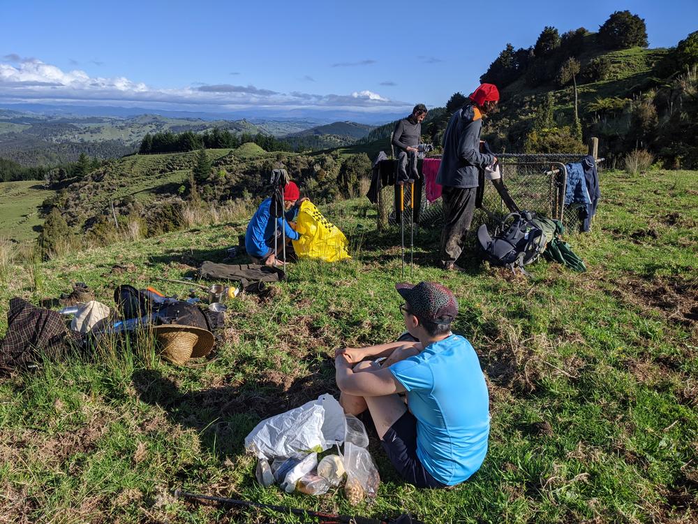 Rose, Mitch, Olaf, and Paul warming and drying in the sun.