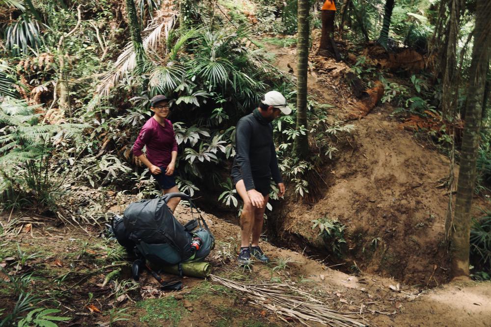Rose glances up at the camera while Paul looks down into the crevice we'd all slipped into moments before.