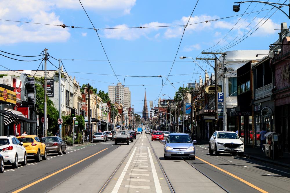 A busy Brunswick street in Fitzroy